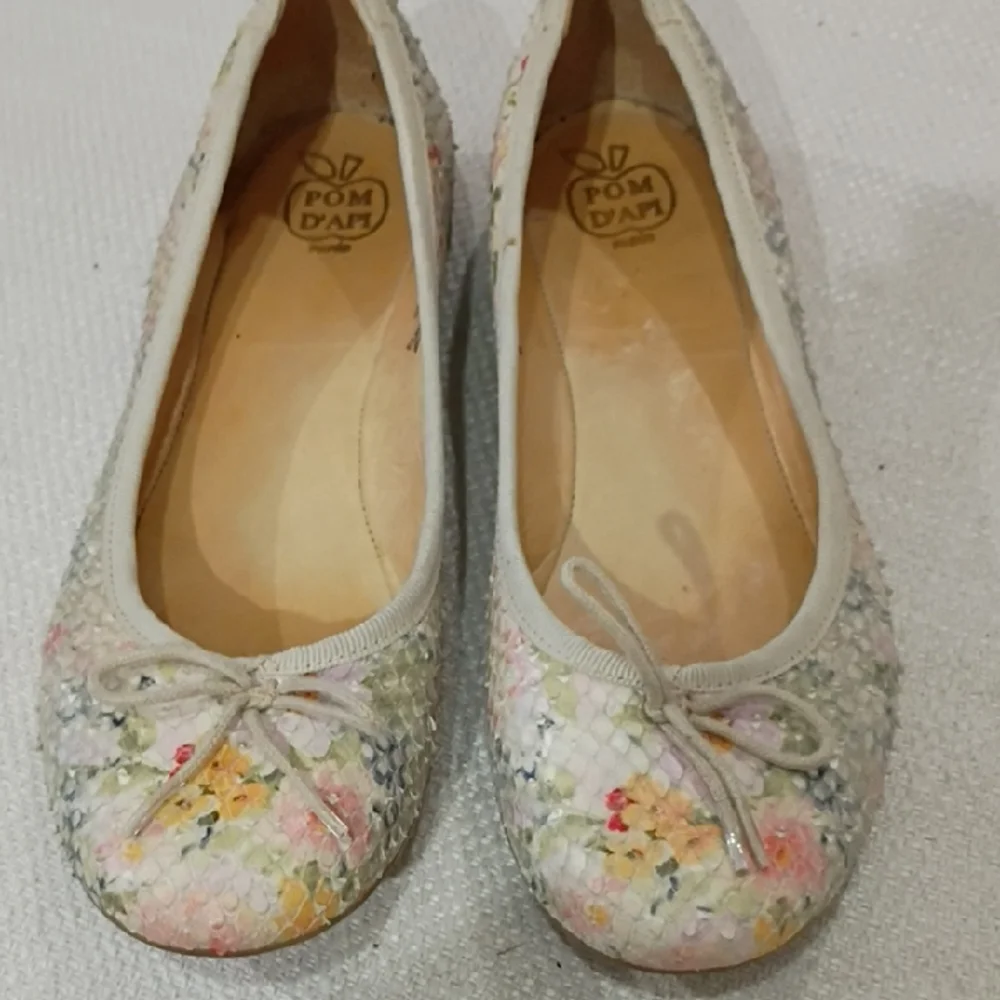 Pom D'Api Women's Multicolor Floral Flats - Picture 1 of 8